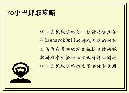 ro小巴抓取攻略